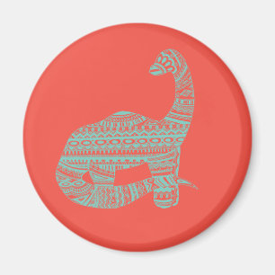 Aqua & Melon Dino Magnet
