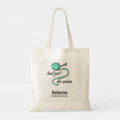 Aqua Menthe Knit Fast, Die Warm Tote Bag (Achterkant)