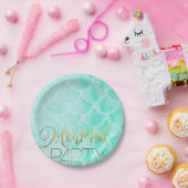 Aqua Mermaid Party | Onder het Zee Verjaardag Papieren Bordje (Feest)