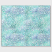 Aqua Mermaid Sparkle Cadeaupapier (Vlak)