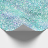 Aqua Mermaid Sparkle Cadeaupapier (Hoek)