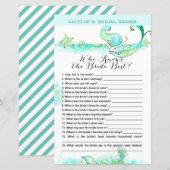 Aqua Mermaid Vrijgezellenfeest Game (Voorkant / Achterkant)