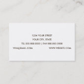 Aqua met White Leaves Visitekaartje (Achterkant)