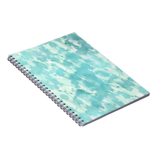Aqua Mint Abstract Notitieboek (Rechterzijde)