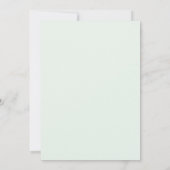 Aqua Mint Bladerige Bruiloft Kaart (Achterkant)