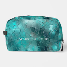 Aqua Mint Blauwgroen Green Glam Abstract Toilettasje