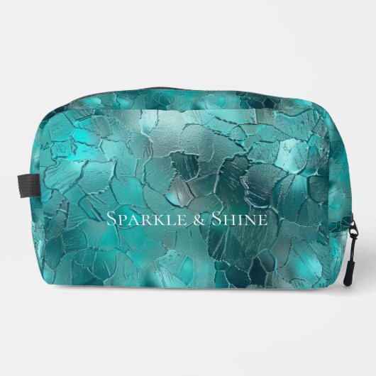 Aqua Mint Blauwgroen Green Glam Abstract Toilettasje