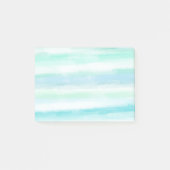 Aqua Mint Blue White Waterverf Stripes Post-it® Notes (Voorkant)