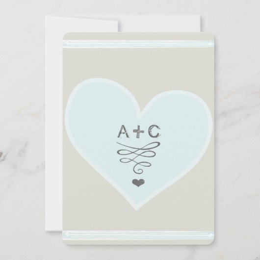 Aqua Mint de heer en mevrouw Typography Weddings Kaart (Achterkant)