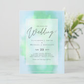 Aqua Mint Dreams Modern Budget Wedding (Staand voorkant)