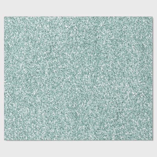  Aqua Mint Glitzy Glitter      Cadeaupapier (Vlak)