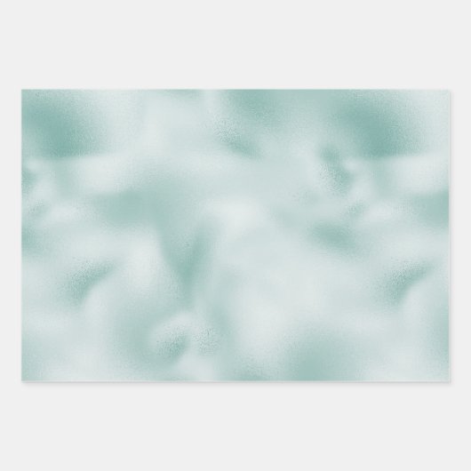  Aqua Mint Glitzy Glitter Inpakpapier Vel (Voorkant 2)