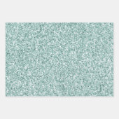 Aqua Mint Glitzy Glitter Inpakpapier Vel (Voorkant)