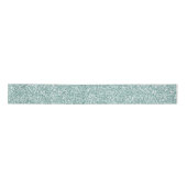 Aqua Mint Glitzy Glitter        Satijnen Lint (Voorkant)