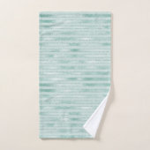 Aqua Mint Glitzy Glitter Stripes Bad Handdoek (Handdoek)