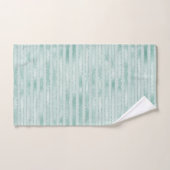 Aqua Mint Glitzy Glitter Stripes Bad Handdoek (Handdoek)