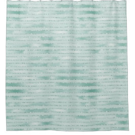 Aqua Mint Glitzy Glitter Stripes Douchegordijn