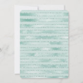  Aqua Mint Glitzy Glitter Stripes Kaart (Achterkant)