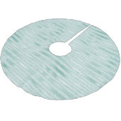 Aqua Mint Glitzy Glitter Stripes Kerstboom Rok (Gekanteld)