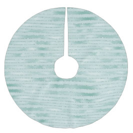 Aqua Mint Glitzy Glitter Stripes Kerstboom Rok