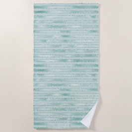  Aqua Mint Glitzy Glitter Stripes Strandlaken