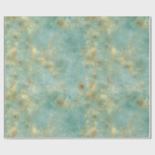 Aqua Mint Gold Abstract Cadeaupapier (Vlak)