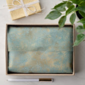 Aqua Mint Gold Abstract Tissuepapier (Geschenk)
