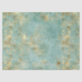 Aqua Mint Gold Abstract Tissuepapier (Voorkant)