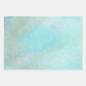 Aqua Mint Gold Dragonflies Waterverf Inpakpapier Vel (Voorkant 2)