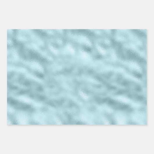 Aqua Mint Gold Glitter Stars Inpakpapier Vel (Voorkant 3)