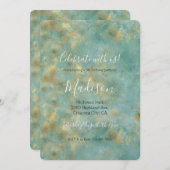 Aqua Mint Gold Kaart (Voorkant / Achterkant)