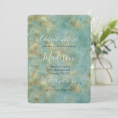 Aqua Mint Gold Kaart (Staand voorkant)