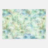 Aqua Mint Gold Marble Abstract Inpakpapier Vel (Voorkant)