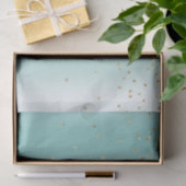 Aqua Mint Gold Sparkle Dots Christmas Tissuepapier (Geschenk)