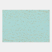  Aqua Mint Gold Sparkle Stippen Leopard     Inpakpapier Vel (Voorkant)