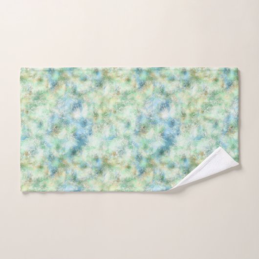 Aqua Mint Goud Marmer Abstract Bad Handdoek (Handdoek)