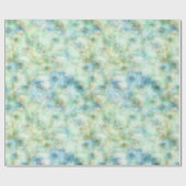 Aqua Mint Goud Marmer Abstract Cadeaupapier (Vlak)