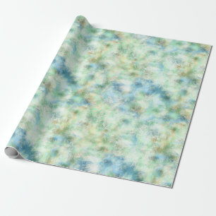 Aqua Mint Goud Marmer Abstract Cadeaupapier