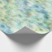 Aqua Mint Goud Marmer Abstract Cadeaupapier (Hoek)