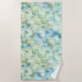 Aqua Mint Goud Marmer Abstract Strandlaken