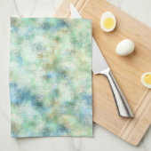 Aqua Mint Goud Marmer Abstract Theedoek (Quarter Fold)