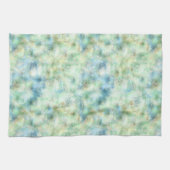 Aqua Mint Goud Marmer Abstract Theedoek (Horizontaal)