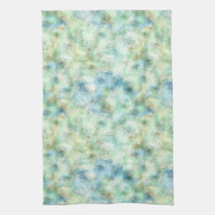 Aqua Mint Goud Marmer Abstract Theedoek