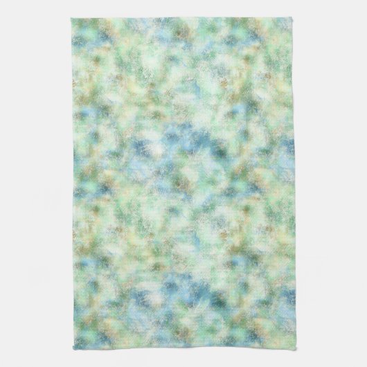 Aqua Mint Goud Marmer Abstract Theedoek (Verticaal)