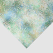 Aqua Mint Goud Marmer Abstract Tissuepapier (Detail)