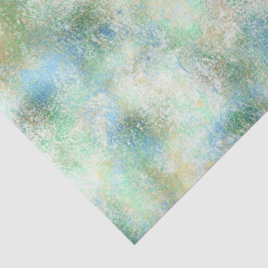 Aqua Mint Goud Marmer Abstract Tissuepapier (Detail)