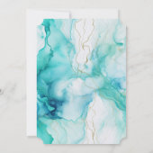 Aqua Mint Goud Wit Marmer Kaart (Achterkant)