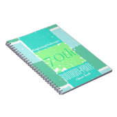Aqua Mint Green Colors 70e verjaardag Gastboek Notitieboek (Rechterzijde)