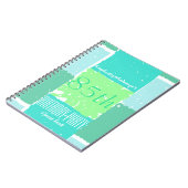 Aqua Mint Green Colors 85e verjaardagstang Gastboe Notitieboek (Linkerzijde)
