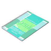 Aqua Mint Green Colors 95e verjaardagstang Gastboe Notitieboek (Linkerzijde)